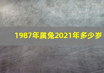 1987年属兔2021年多少岁