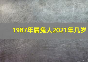 1987年属兔人2021年几岁