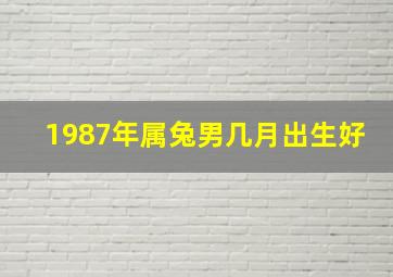 1987年属兔男几月出生好