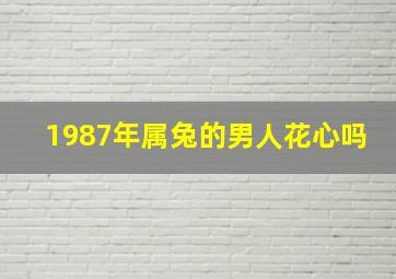 1987年属兔的男人花心吗