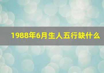 1988年6月生人五行缺什么