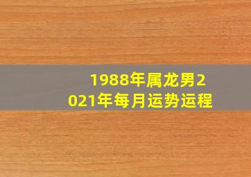 1988年属龙男2021年每月运势运程