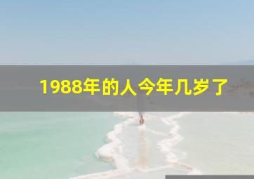 1988年的人今年几岁了