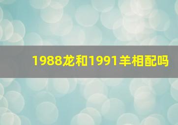 1988龙和1991羊相配吗