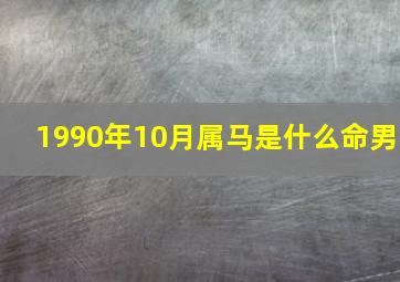 1990年10月属马是什么命男