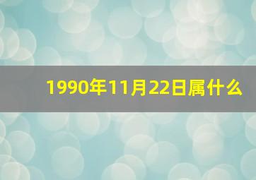 1990年11月22日属什么