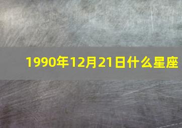 1990年12月21日什么星座