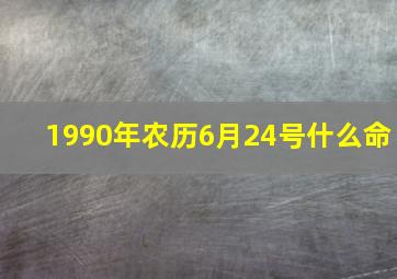 1990年农历6月24号什么命