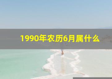 1990年农历6月属什么