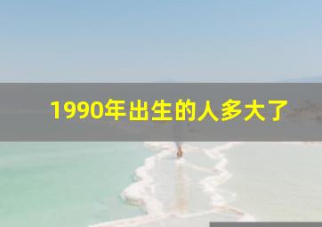 1990年出生的人多大了