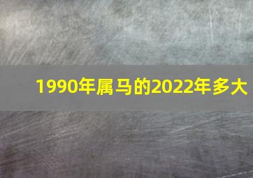 1990年属马的2022年多大