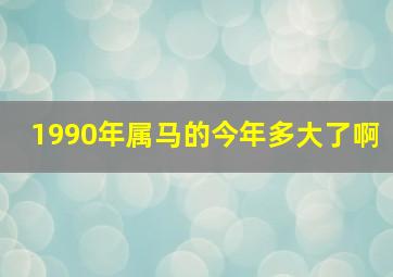 1990年属马的今年多大了啊