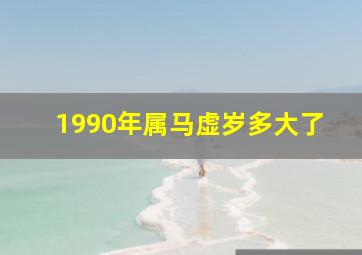 1990年属马虚岁多大了