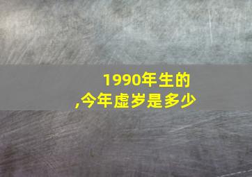 1990年生的,今年虚岁是多少