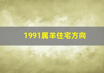 1991属羊住宅方向