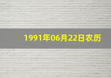 1991年06月22日农历