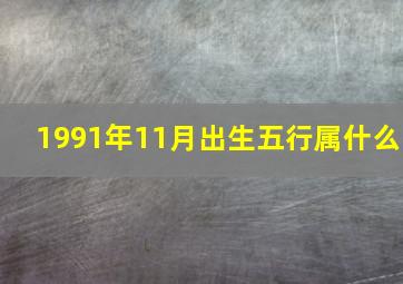 1991年11月出生五行属什么