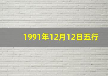 1991年12月12日五行