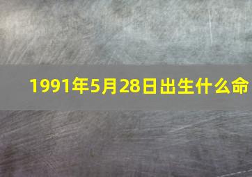 1991年5月28日出生什么命