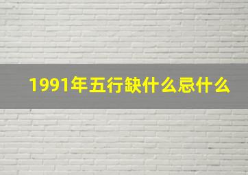 1991年五行缺什么忌什么