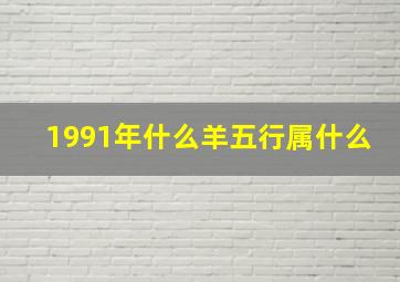 1991年什么羊五行属什么