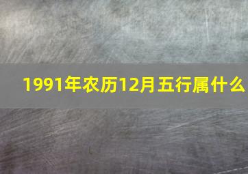 1991年农历12月五行属什么