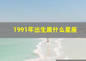 1991年出生属什么星座