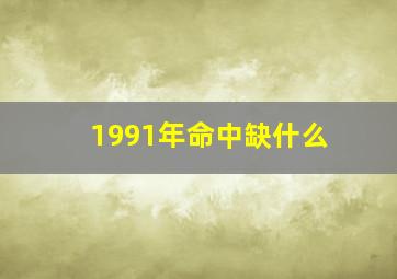 1991年命中缺什么