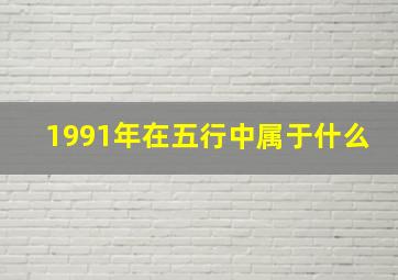 1991年在五行中属于什么