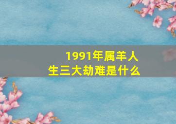 1991年属羊人生三大劫难是什么