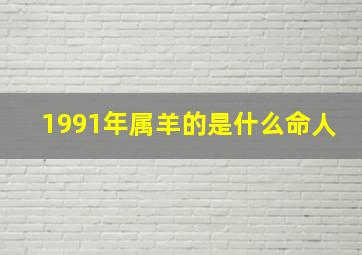 1991年属羊的是什么命人