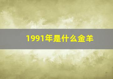 1991年是什么金羊