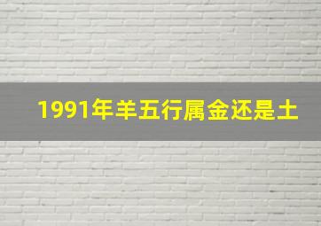 1991年羊五行属金还是土