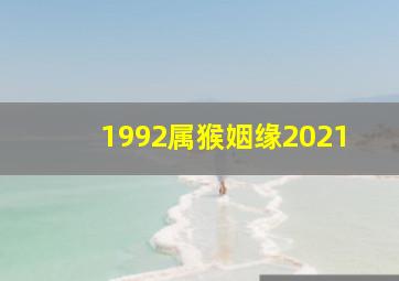 1992属猴姻缘2021