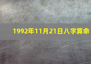 1992年11月21日八字算命