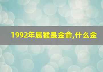 1992年属猴是金命,什么金