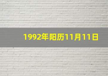 1992年阳历11月11日