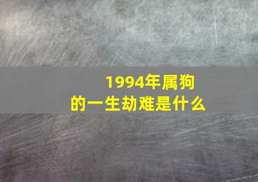 1994年属狗的一生劫难是什么