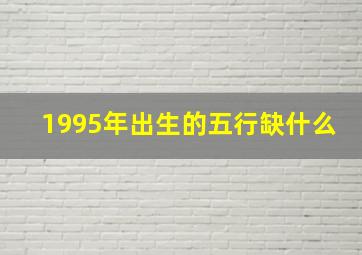 1995年出生的五行缺什么