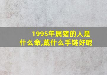 1995年属猪的人是什么命,戴什么手链好呢