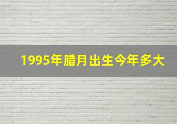 1995年腊月出生今年多大