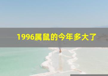 1996属鼠的今年多大了