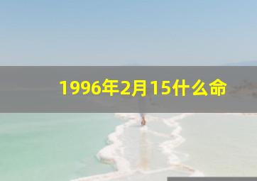 1996年2月15什么命