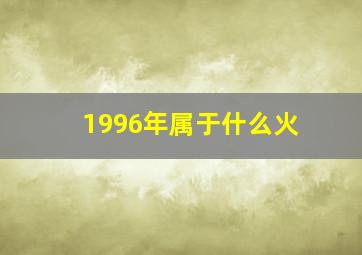 1996年属于什么火