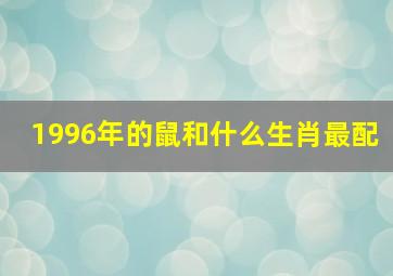 1996年的鼠和什么生肖最配