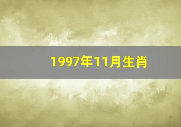 1997年11月生肖