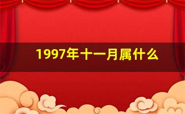 1997年十一月属什么