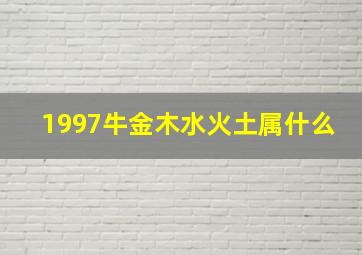 1997牛金木水火土属什么