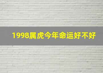 1998属虎今年命运好不好