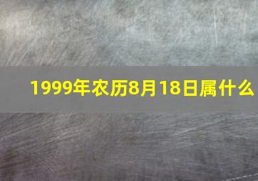 1999年农历8月18日属什么